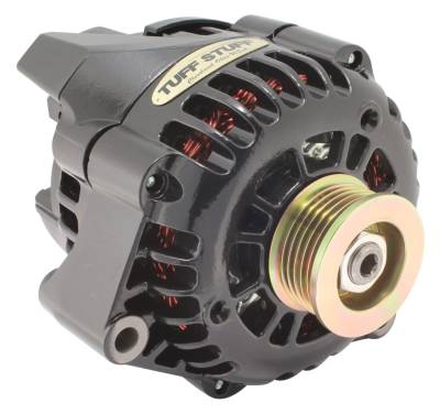 Tuff Stuff Performance - Alternator 175 AMP Upgrade 1-Wire Or OEM Wire 6 Groove Pulley LS1 Engines Only Black 8242NB