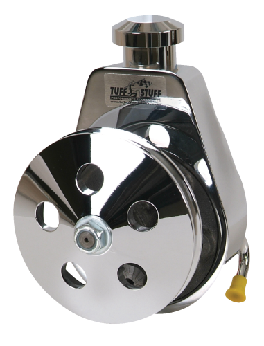 thumbnail image 2 of Chrome Finned Aluminum Cap For GM Type I Saginaw Power Steering Pump 2 of 5