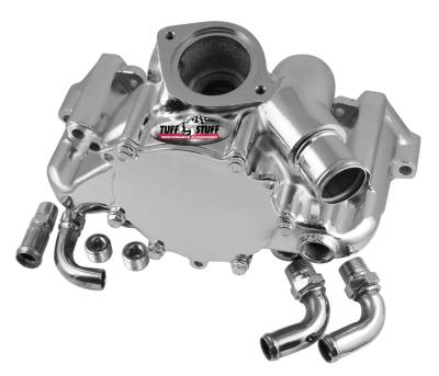 Tuff Stuff Performance - Platinum Style Water Pump Standard Flow Aluminum Casting Chrome 1362A