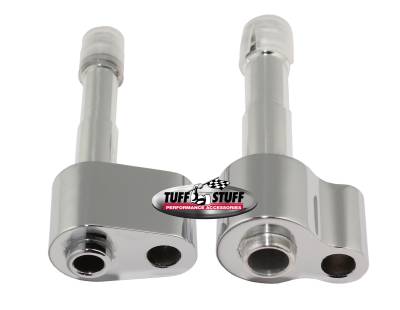 Tuff Stuff Performance - A/C Compressor Hard Line Fitting 10mm Suction Port 8mm Discharge Port For 4517 Peanut SD7 Compressor Right/Left Chrome 8417A