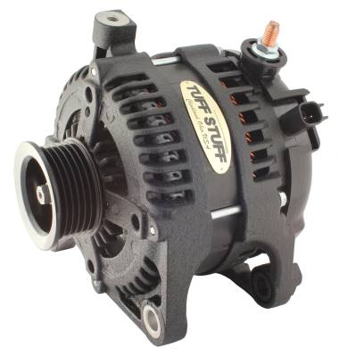 Tuff Stuff Performance - Alternator 250 AMP OEM Wire 6 Groove Pulley External Regulator Black Wrinkle 7515B