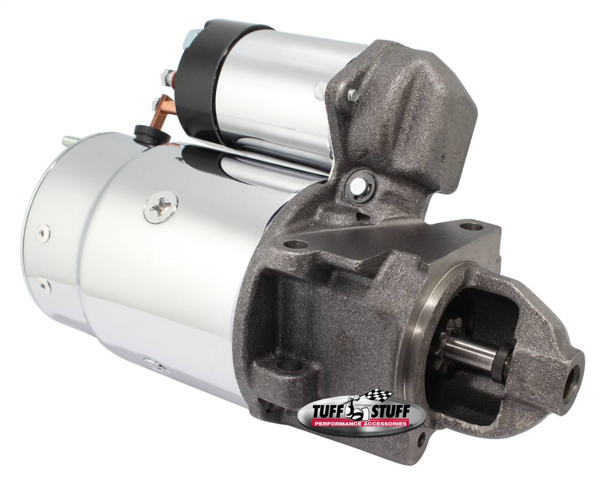 Tuff Stuff Performance - OEM Style Starter Full Size w/Offset Mounting Block 168 Tooth Flywheel Cast Iron Nose Chrome 3689A