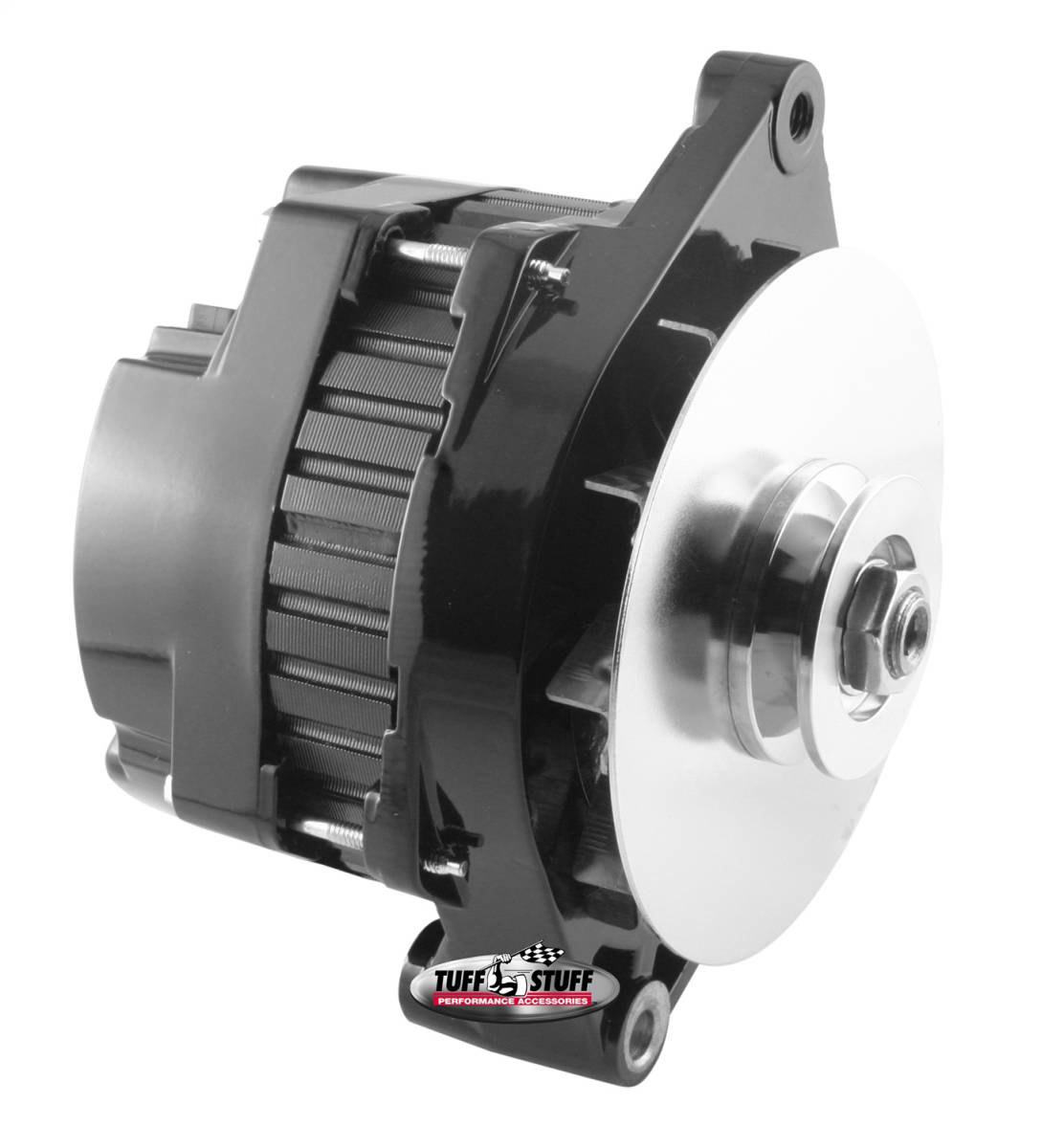 Tuff Stuff Performance - Alternator 250 High AMP Incl. Pigtail/OEM Wiring V Groove Pulley Black 7290NF