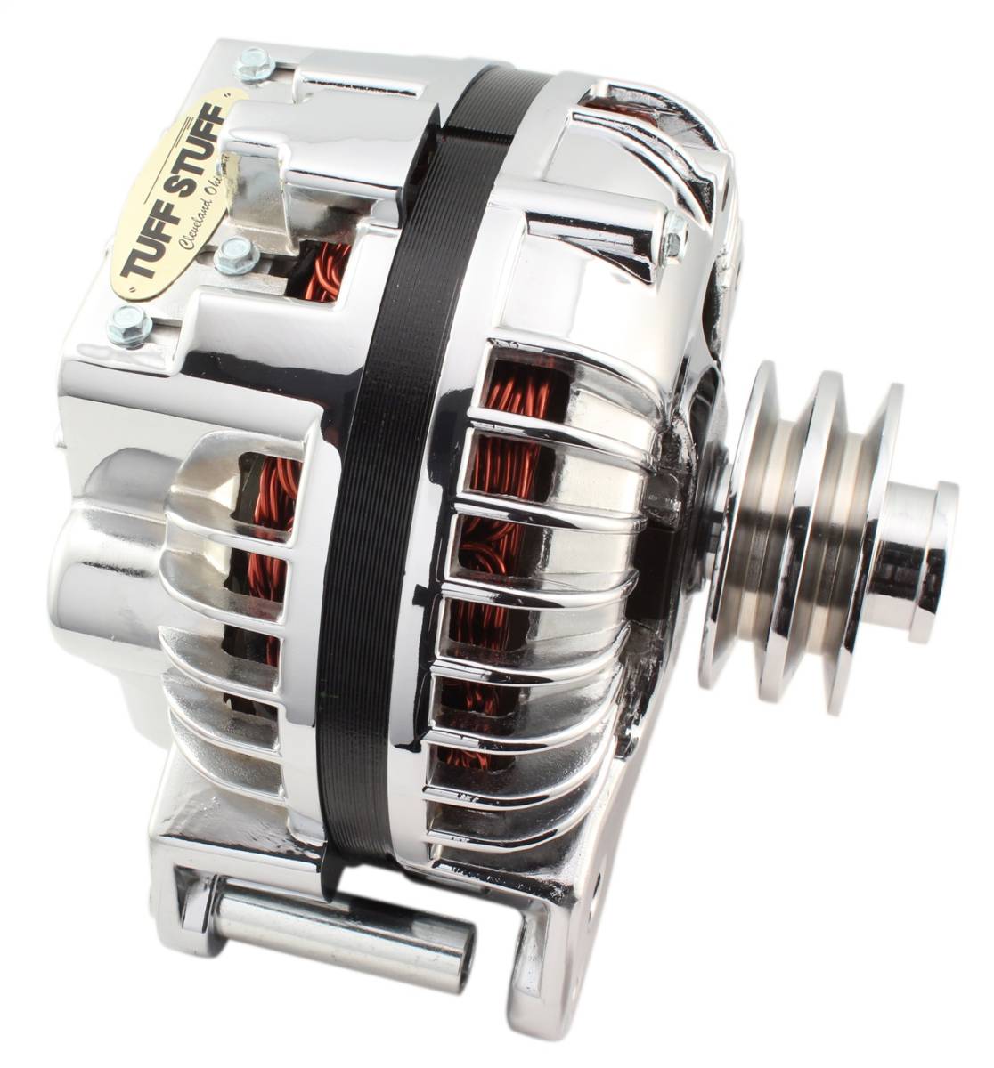 Tuff Stuff Performance - Alternator 100 AMP OEM Wire Double Groove Pulley Aluminum Polished 8509RCPDP