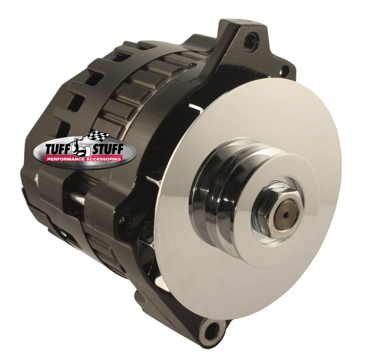 Tuff Stuff Performance - Alternator 160 AMP 1 Wire Or OEM V Groove Pulley 6.125 in. Bolt To Bolt Black 7866G
