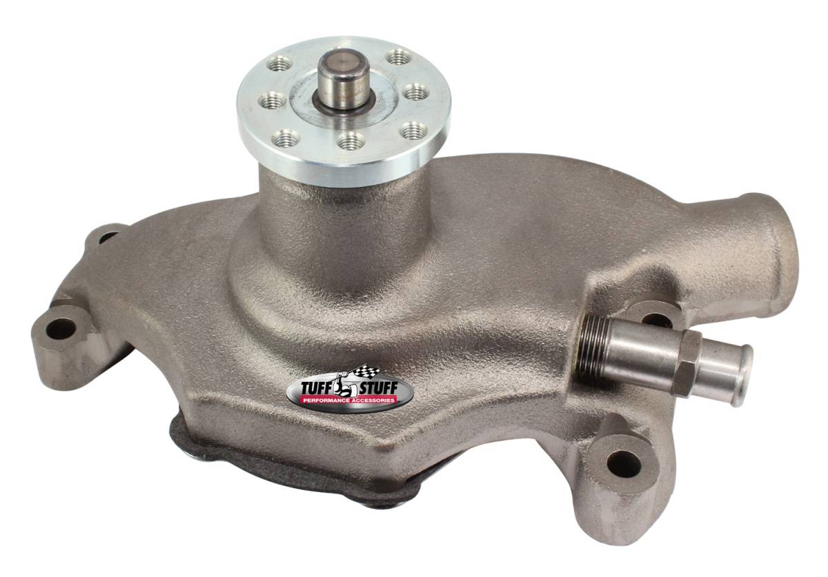 Tuff Stuff Performance - SuperCool Water Pump 5.625 in. Hub Height 5/8 in. Pilot Short Flat Smooth Top And No Top Threaded Water Port As Cast 1354NS