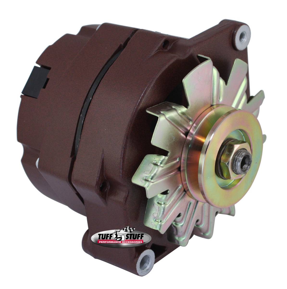 Tuff Stuff Performance - Alternator 100 AMP OEM Or 1 Wire V Groove Pulley Red Oxide Powdercoat 7127RATRED