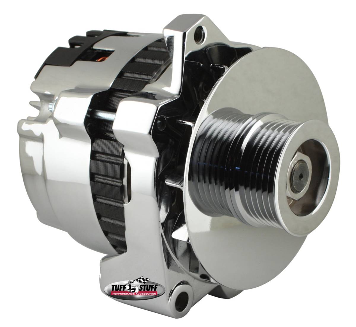 Tuff Stuff Performance - Alternator 160 AMP 1 Wire Or OEM 6 Groove Pulley Polished 7861FP6G
