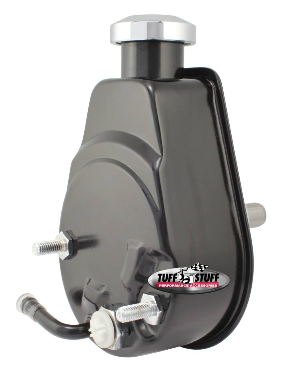 Tuff Stuff Performance - Saginaw Style Power Steering Pump Direct Fit 3/4 in. Press Fit Shaft 1200 PSI 3/8 in.-16 Mtg. Holes Black 6164B