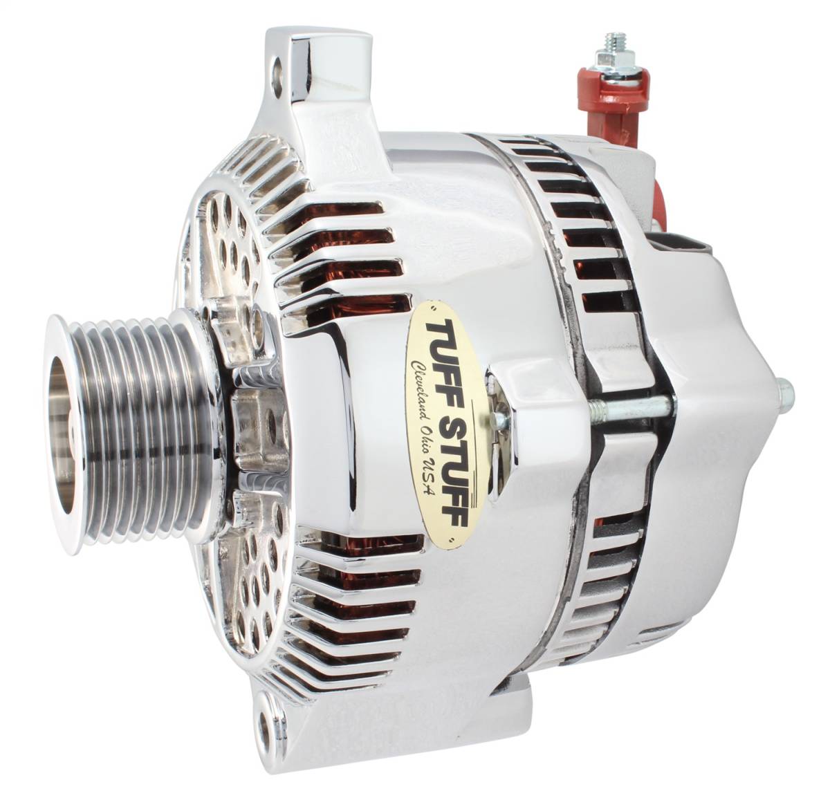 Tuff Stuff Performance - Alternator 225 AMP OEM Wire 8 Groove Pulley Polished 8266DP8G