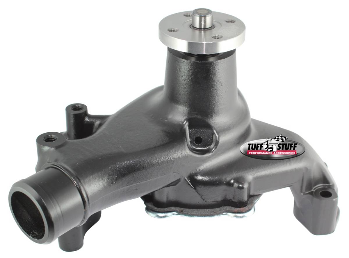 Tuff Stuff Performance - Platinum SuperCool Water Pump 6.937 in. Hub Height 5/8 in. Pilot Long Reverse Rotation Flat Smooth Top And Threaded Water Port Stealth Black Powder Coat 1675AC