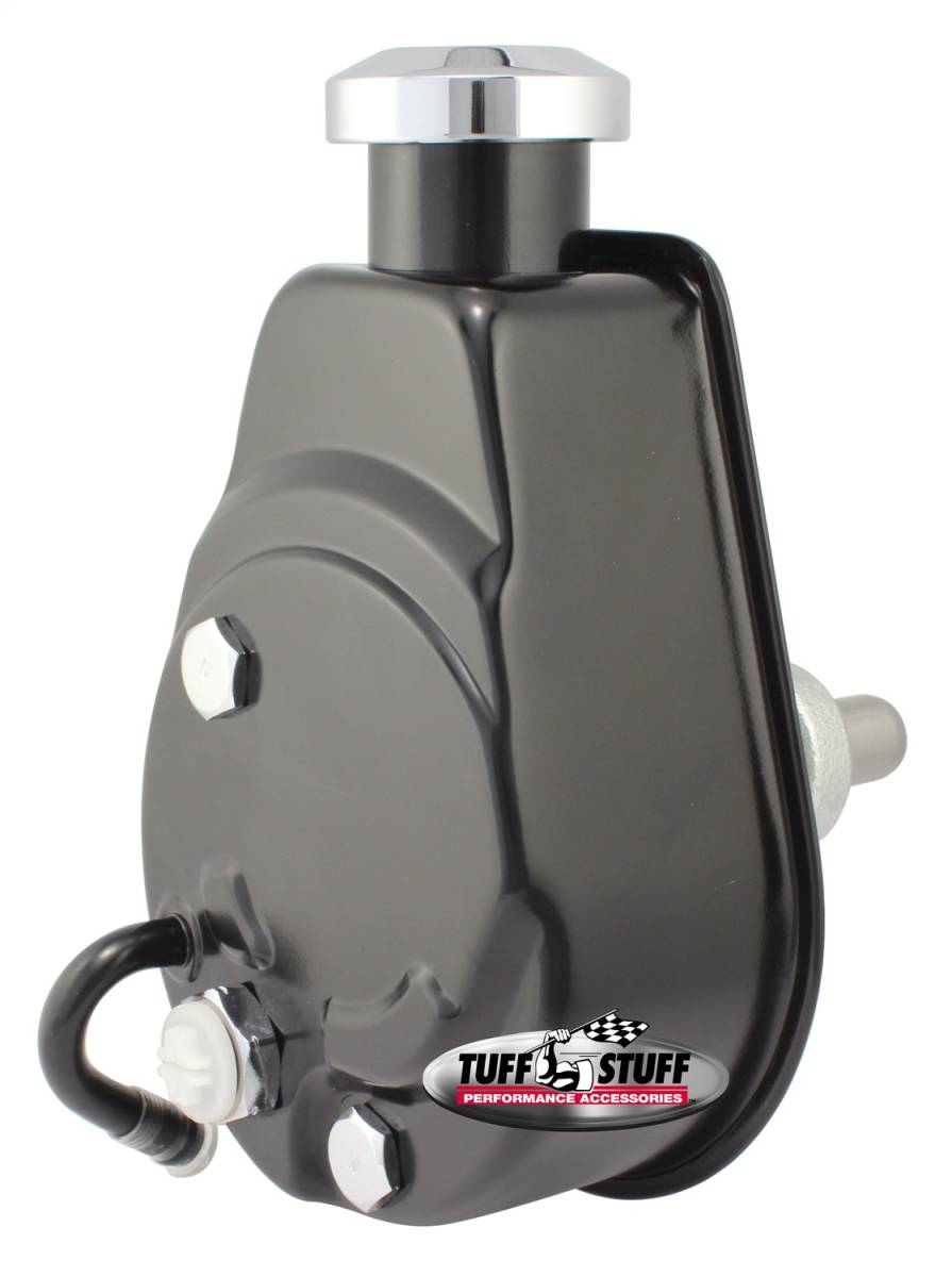 Tuff Stuff Performance - Saginaw Style Power Steering Pump Direct Fit 3/4 in. Press Fit Shaft 1200 PSI 3/8 in.-16 Mtg. Holes Black 6189B