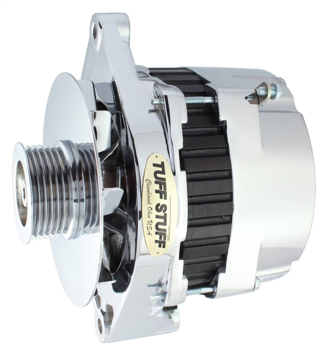 Tuff Stuff Performance - Alternator 250 High AMP ZR1 Engines Only OEM Wire 6 Groove Pulley Chrome 7864D
