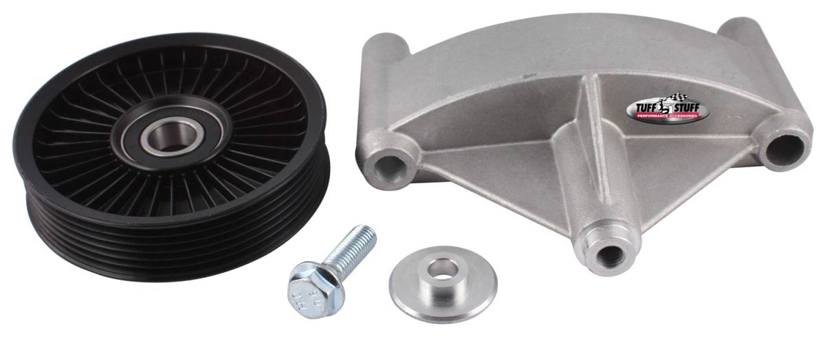 Tuff Stuff Performance - Smog Pump Eliminator Kit Incl. Alum. Brackets/Idler Pulley w/Bearing/Pulley Mounting Bolt/Washer Factory Cast PLUS+ 1700