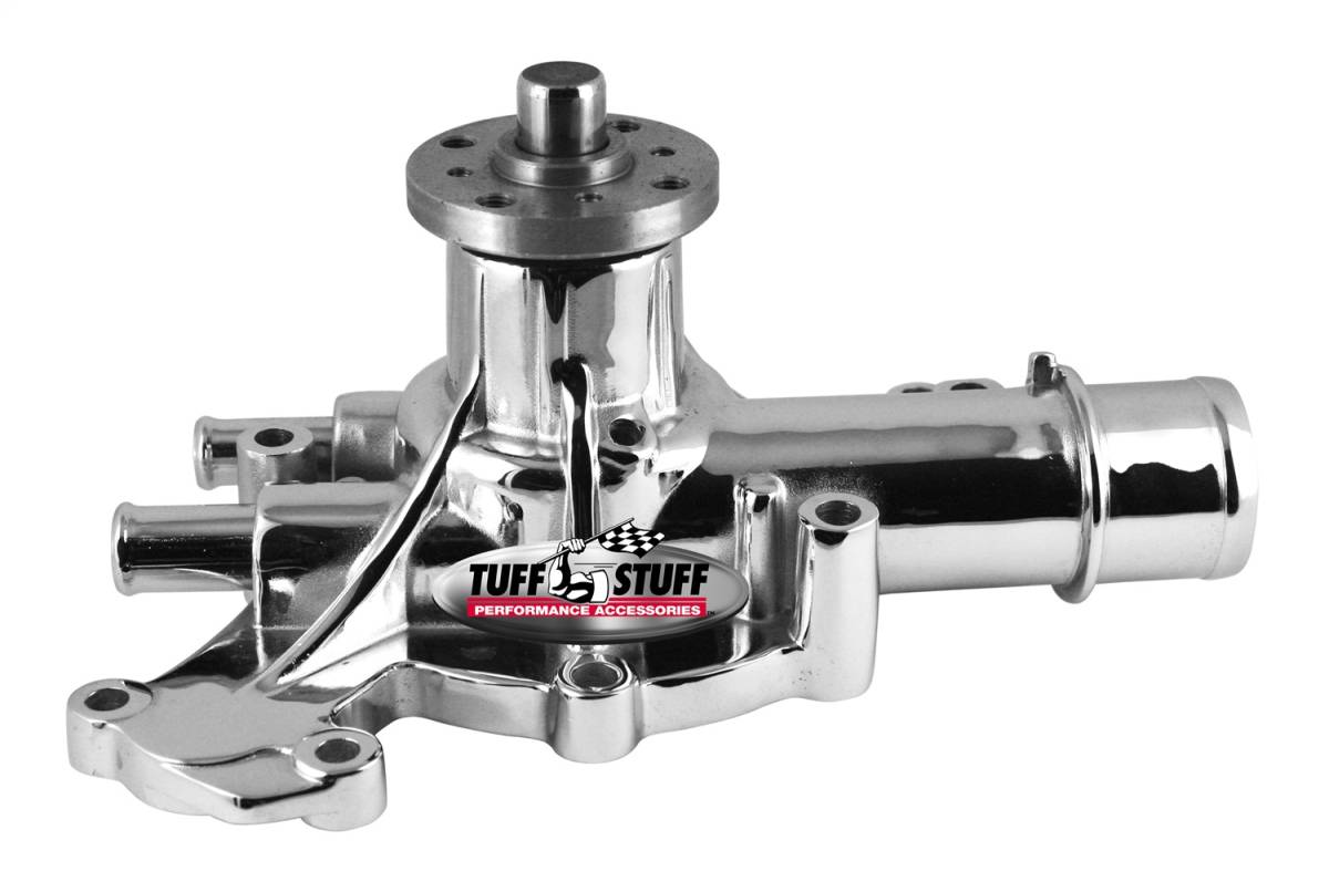 Tuff Stuff Performance - Platinum Style Water Pump 4.125 in. Hub Height 3/4 in. Pilot Standard Flow Aluminum Casting Chrome 1548NA