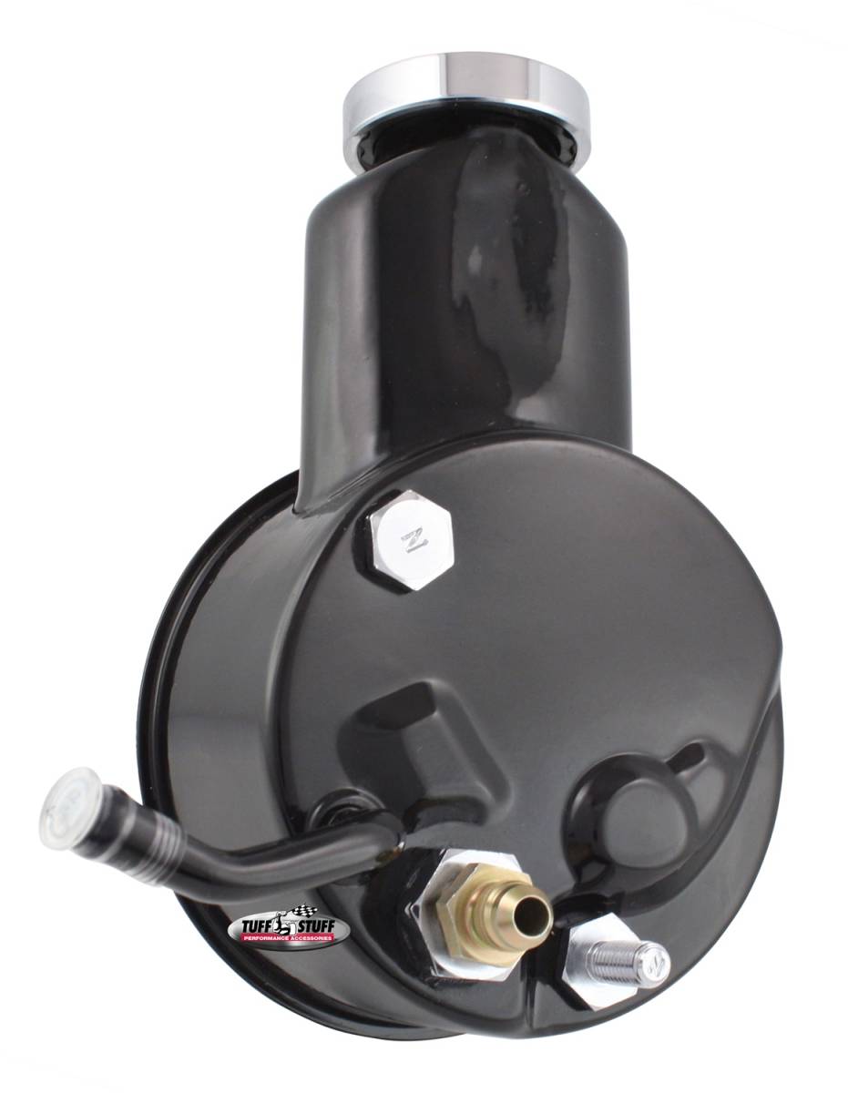 Tuff Stuff Performance - Saginaw Style Power Steering Pump Direct Fit 5/8 in. Keyed Shaft 3/8 in.-16 Mounting Black 6193B