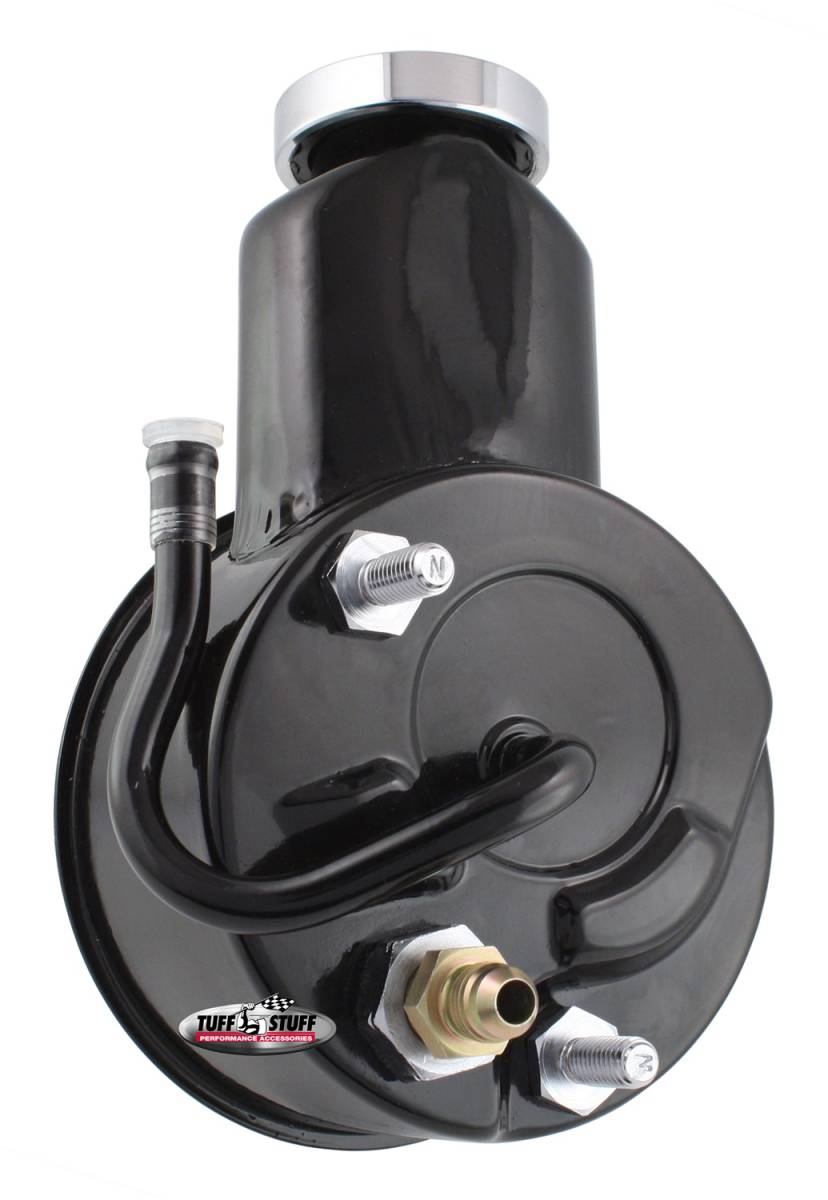 Tuff Stuff Performance - Saginaw Style Power Steering Pump Direct Fit 5/8 in. Keyed Shaft 3/8 in.-16 Mounting Black 6190B