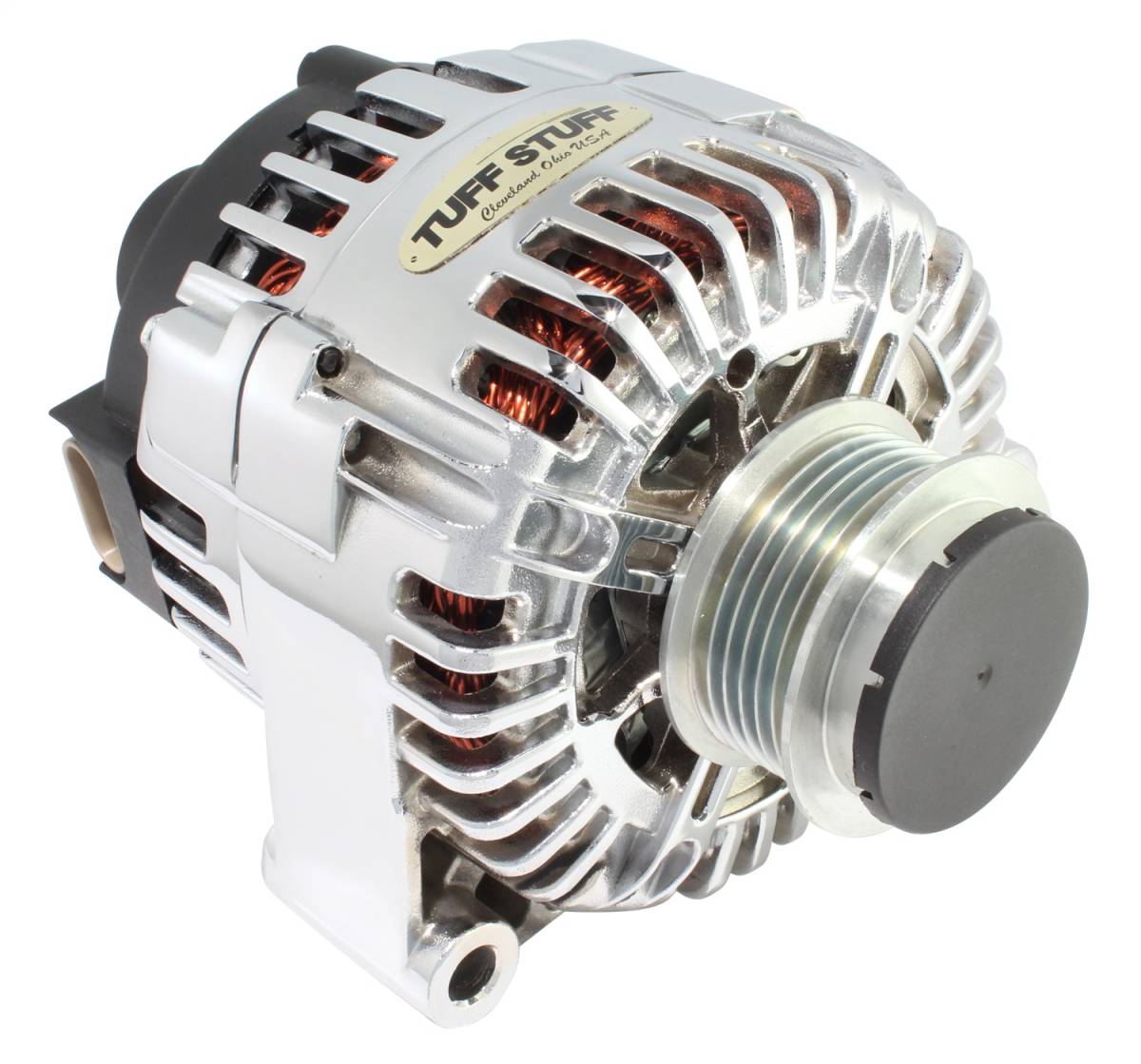 Tuff Stuff Performance - Alternator 150 AMP OEM Wire 6 Groove Clutch Pulley Polished 7722NAP