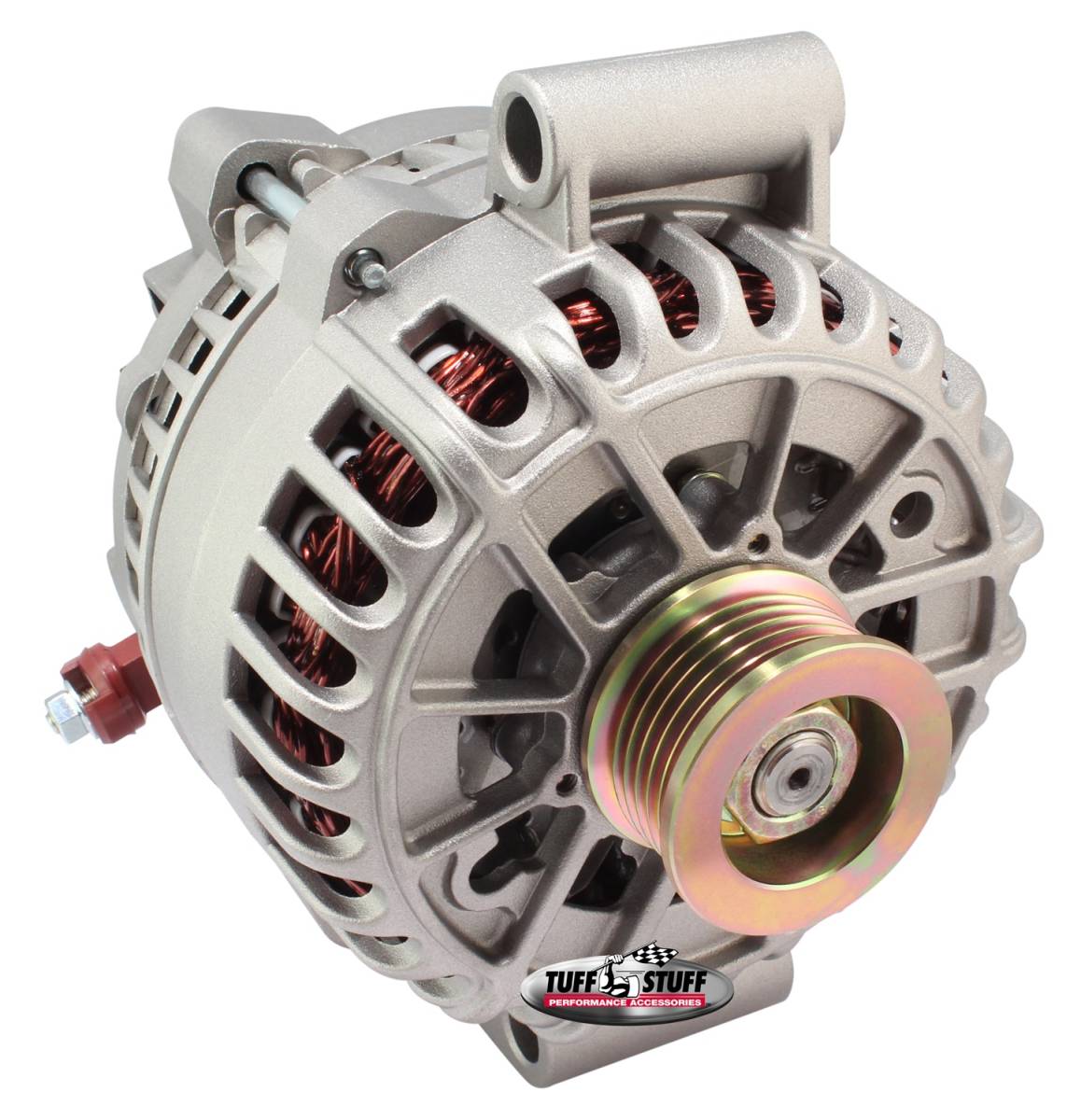 Tuff Stuff Performance - Alternator 135 AMP OEM Wire 6 Groove Pulley Spike Resistant Diode Factory Cast PLUS+ 8437E