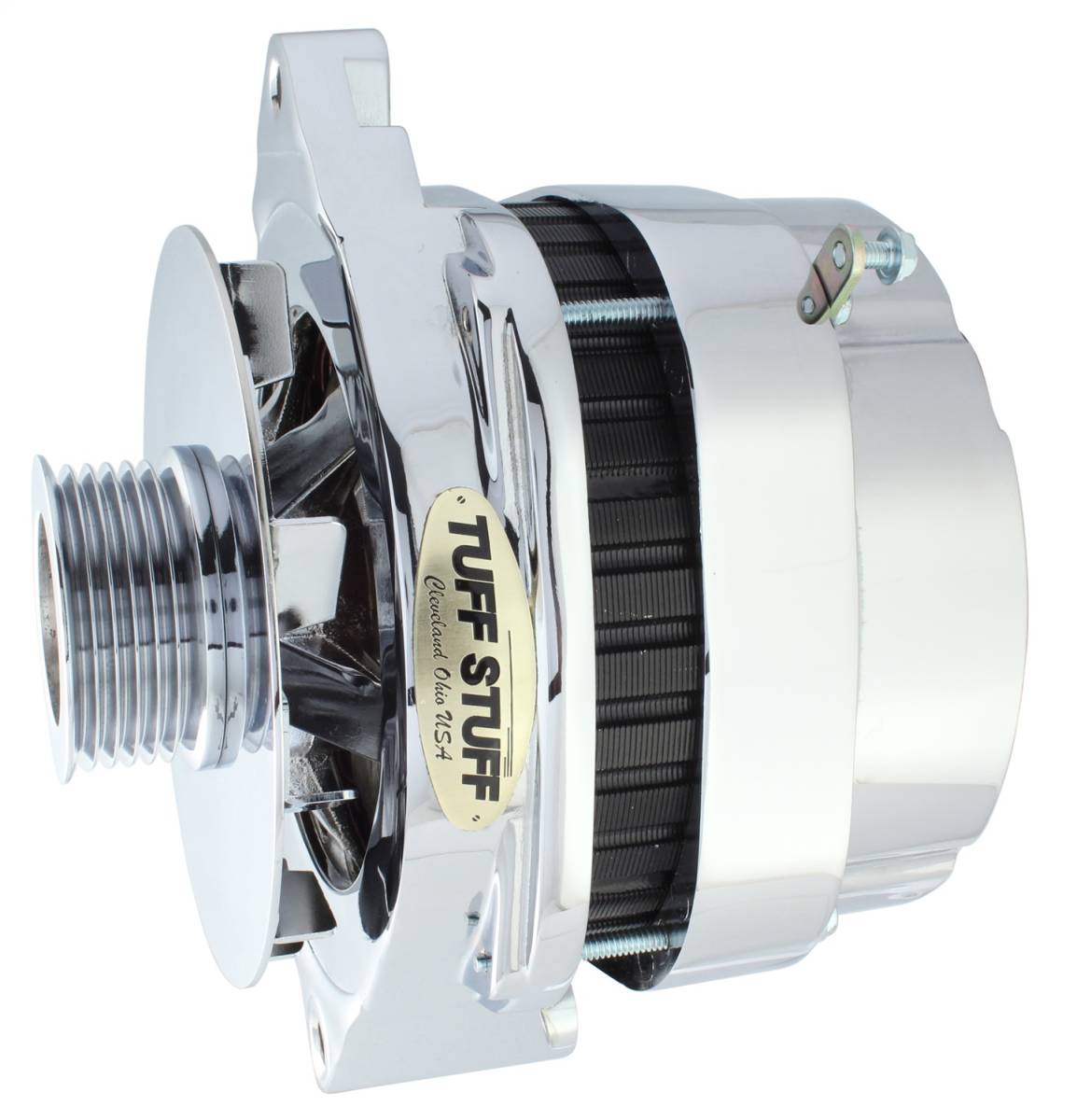 Tuff Stuff Performance - Alternator 250 High AMP OEM Wire 6 Groove Pulley Large Case Aluminum Polished 8173NEP