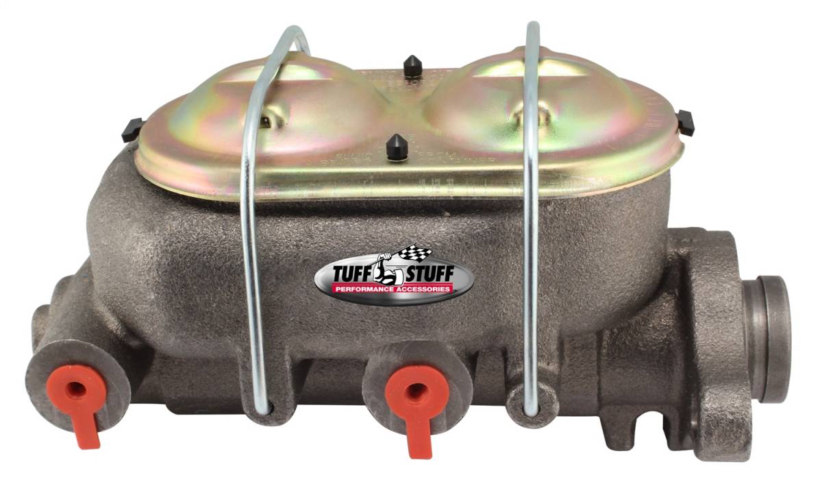 Tuff Stuff Performance - Brake Master Cylinder Univ. Dual Reservoir 1 in. Bore 9/16 in. And 1/2 in. Driver Side Ports Shallow Hole Fits Hot Rods/Customs/Muscle Cars As Cast 2018NB