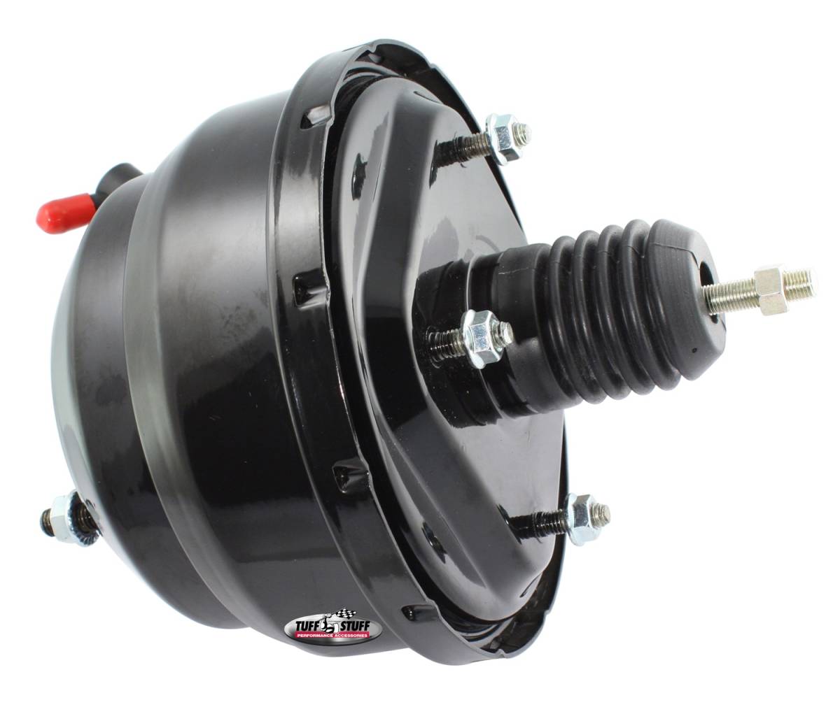Tuff Stuff Performance - Power Brake Booster Univ. 8 in. Dual Diaphragm Incl. 3/8 in.-16 Mtg. Studs And Nuts Fits Hot Rods/Customs/Muscle Cars Stealth Black Powder Coat 2223NC