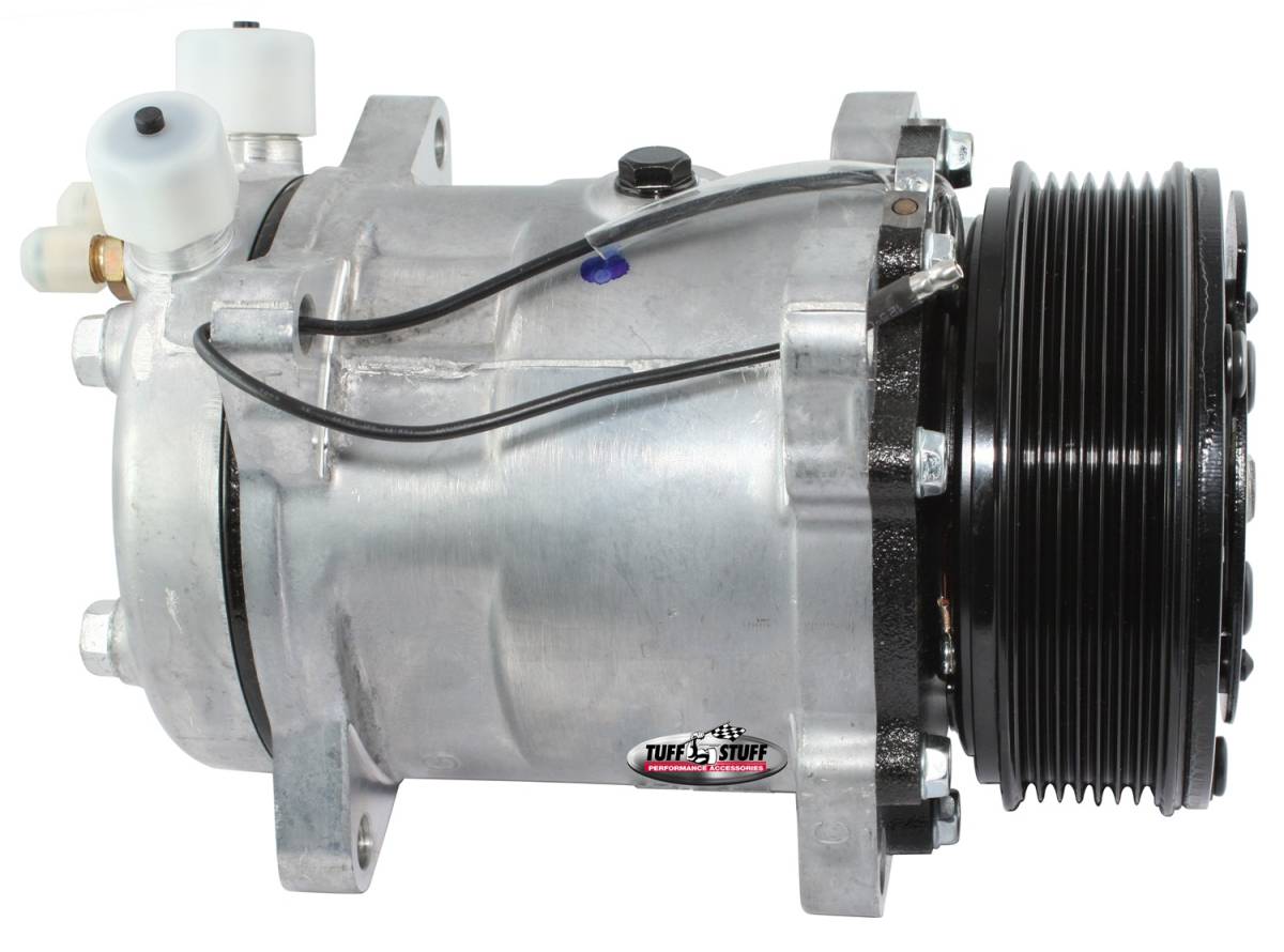 Tuff Stuff Performance - Sanden Style SD508 A/C Compressor R12 Series 6 Grove Pulley Factory Cast PLUS+ 4505NC6G