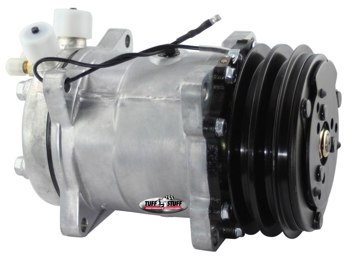 Tuff Stuff Performance - Sanden Style SD508 A/C Compressor R12 Series Double Pulley Factory Cast PLUS+ 4505NCDP