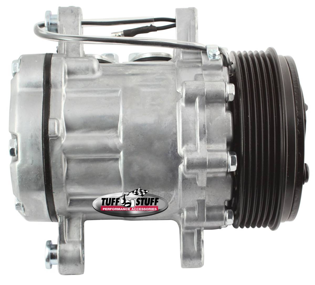 Tuff Stuff Performance - Sanden Style SD7 A/C Compressor R134A Series 6 Groove Pulley Factory Cast PLUS+ 4517NC6G