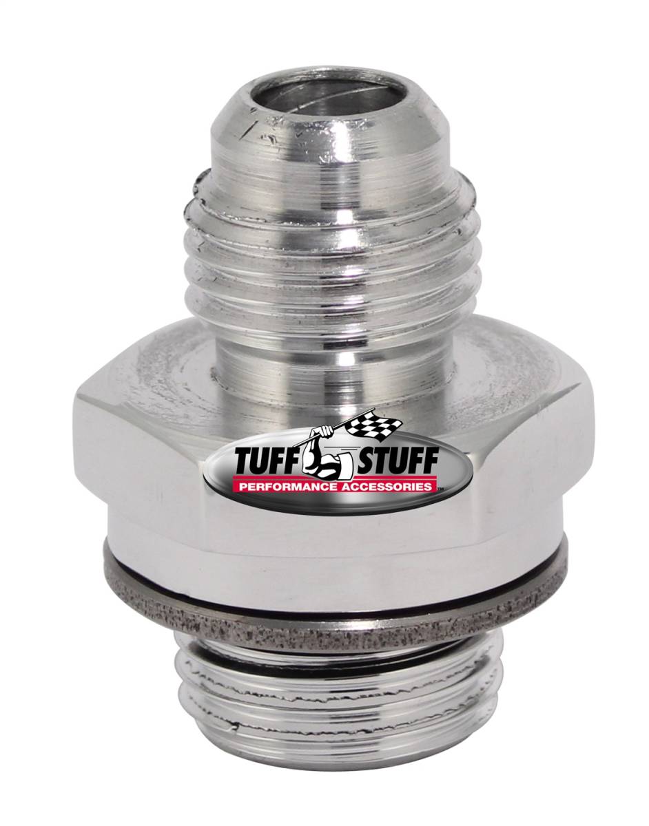 Tuff Stuff Performance - Power Steering Pressure Hose Fitting AN-6 x M16-1.5 Incl. Washer w/O-Ring Fits Type II Polished Aluminum 5550P