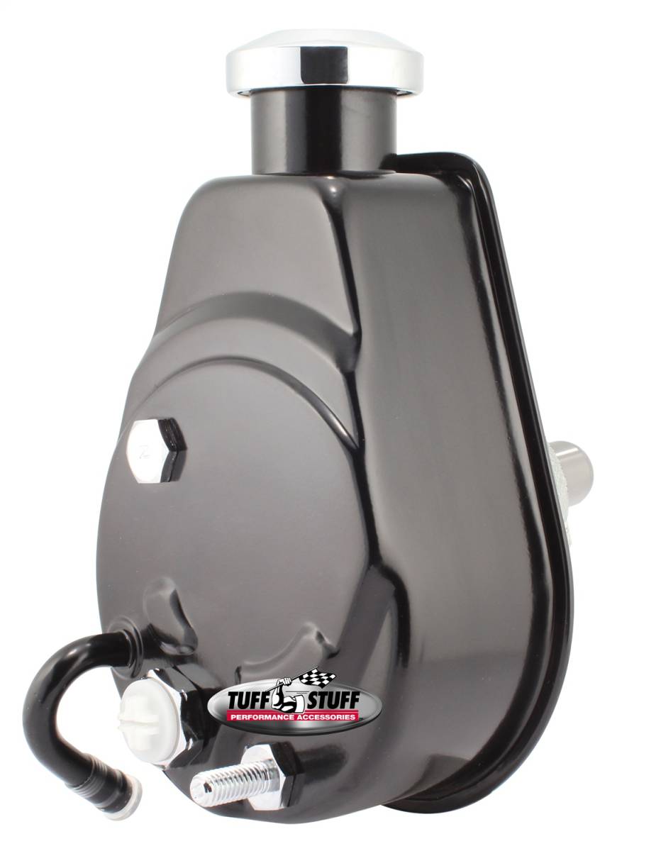 Tuff Stuff Performance - Saginaw Style Power Steering Pump Univ. Fit 3/4 in. Press Fit Shaft 1200 PSI 5/8-18 SAE Pressure Fittings 3/8 in.-16 Mtg. Holes Black 6188B