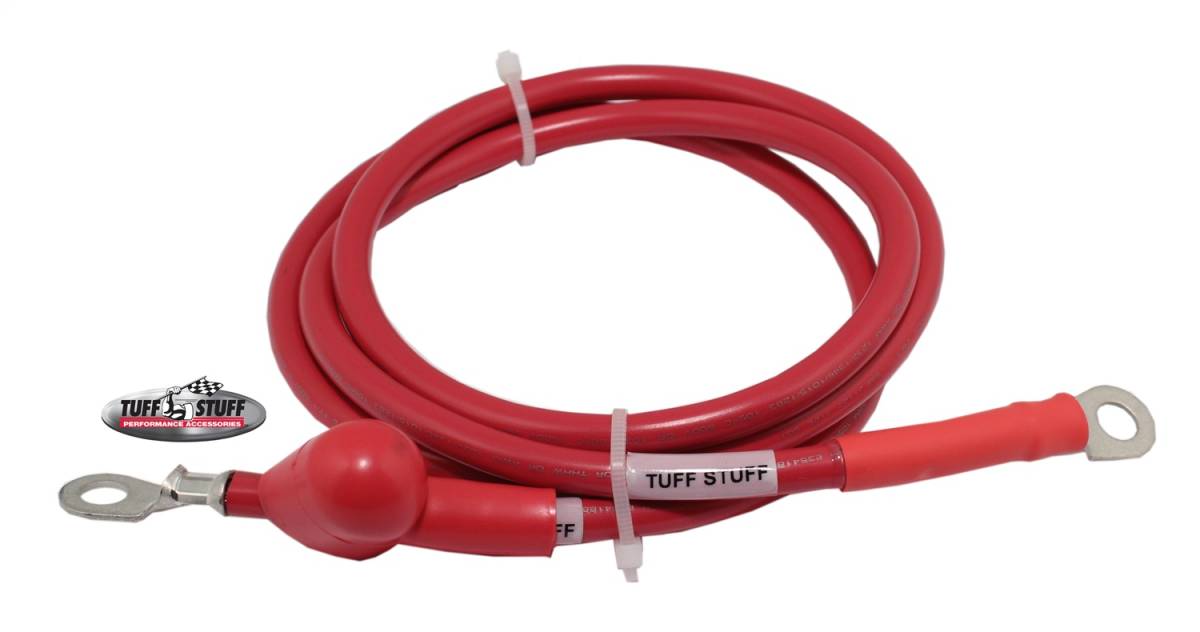 Tuff Stuff Performance - Alternator Replacement Heavy Duty Charge Wires Charge Wire w/Boot 48 in. 6 Gauge Red 754848