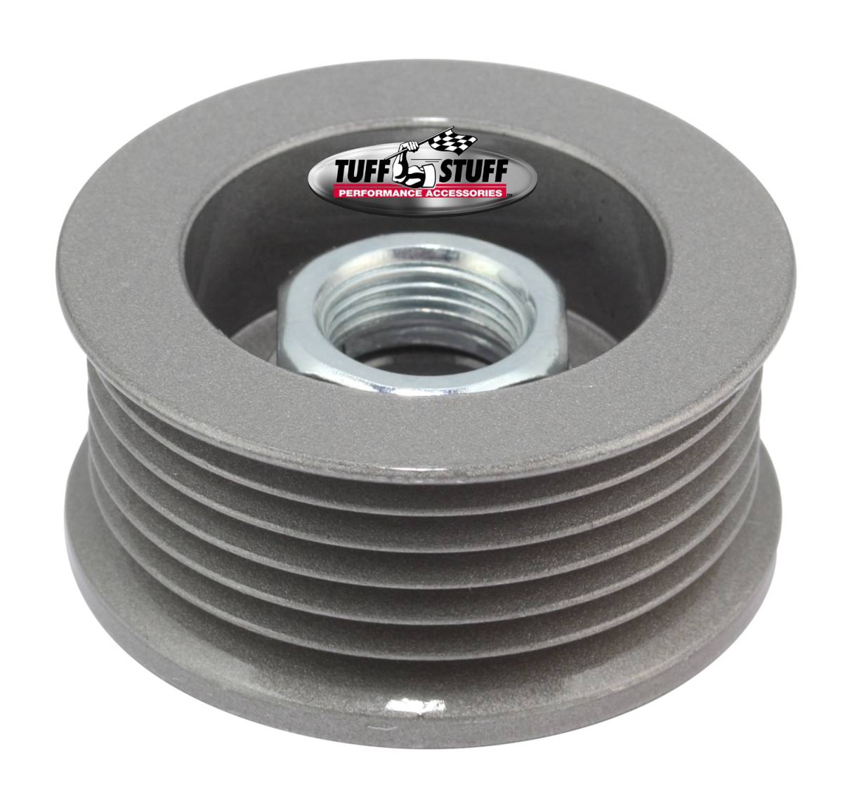 Tuff Stuff Performance - Alternator Pulley 2.25 in. 6 Groove Serpentine Incl. Lock Washer/Nut As Cast 7610AC