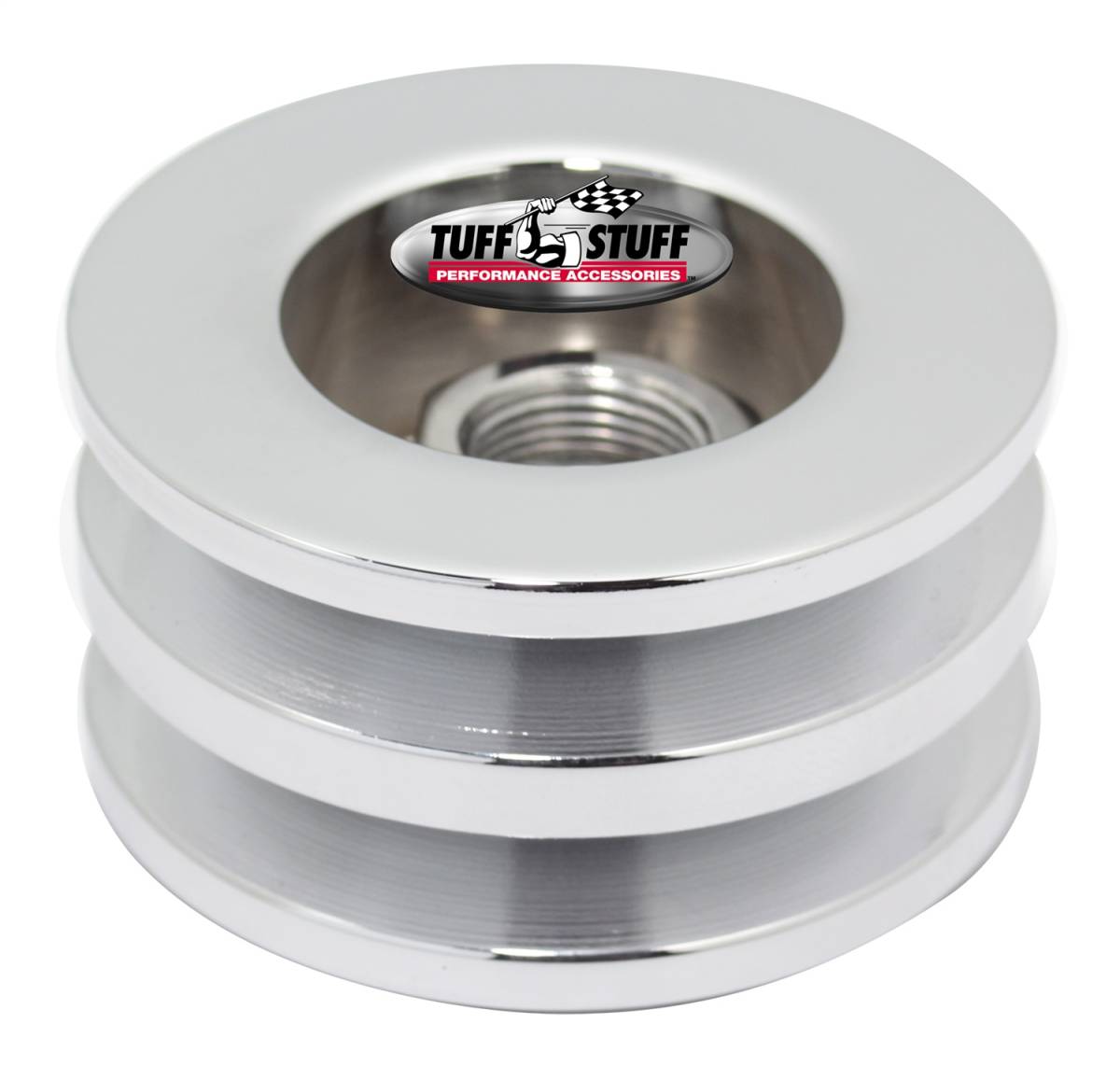 Tuff Stuff Performance - Alternator Pulley 2.628 in. Double V Groove Incl. Lockwasher/Nut Chrome 7610F