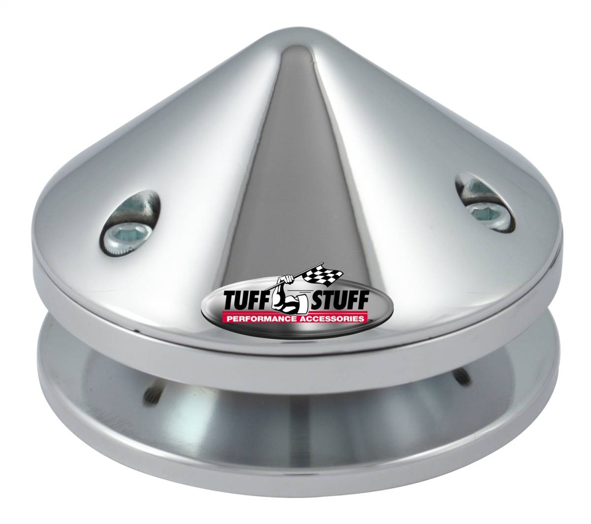 Tuff Stuff Performance - Alternator Pulley And Bullet Cover 2.25 in. Pulley Single V Groove Incl. Lockwasher/Nut Chrome 7650A