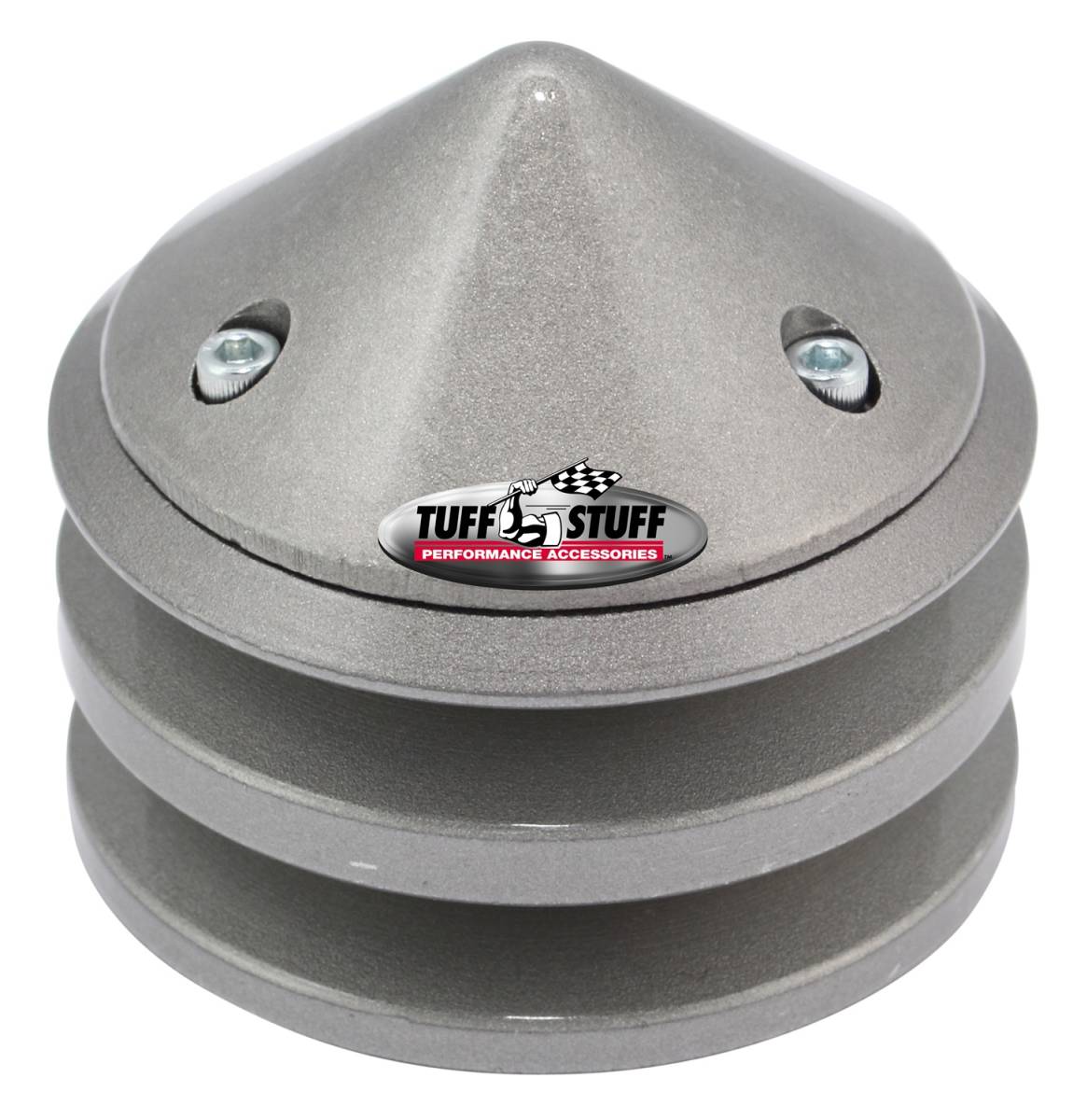 Tuff Stuff Performance - Alternator Pulley And Bullet Cover 2.628 in. Pulley Double V Groove Incl. Lock Washer/Nut Factory Cast PLUS+ 7651D