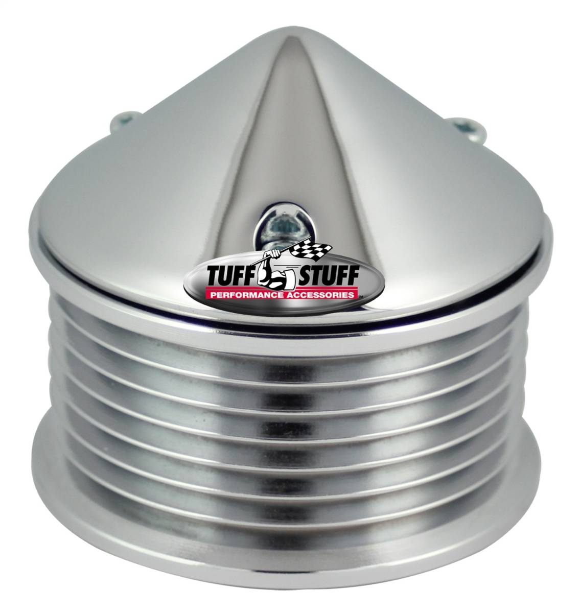 Tuff Stuff Performance - Alternator Pulley And Bullet Cover 2.25 in. Pulley 7 Groove Serpentine Incl. Lockwasher/Nut Chrome 7654A