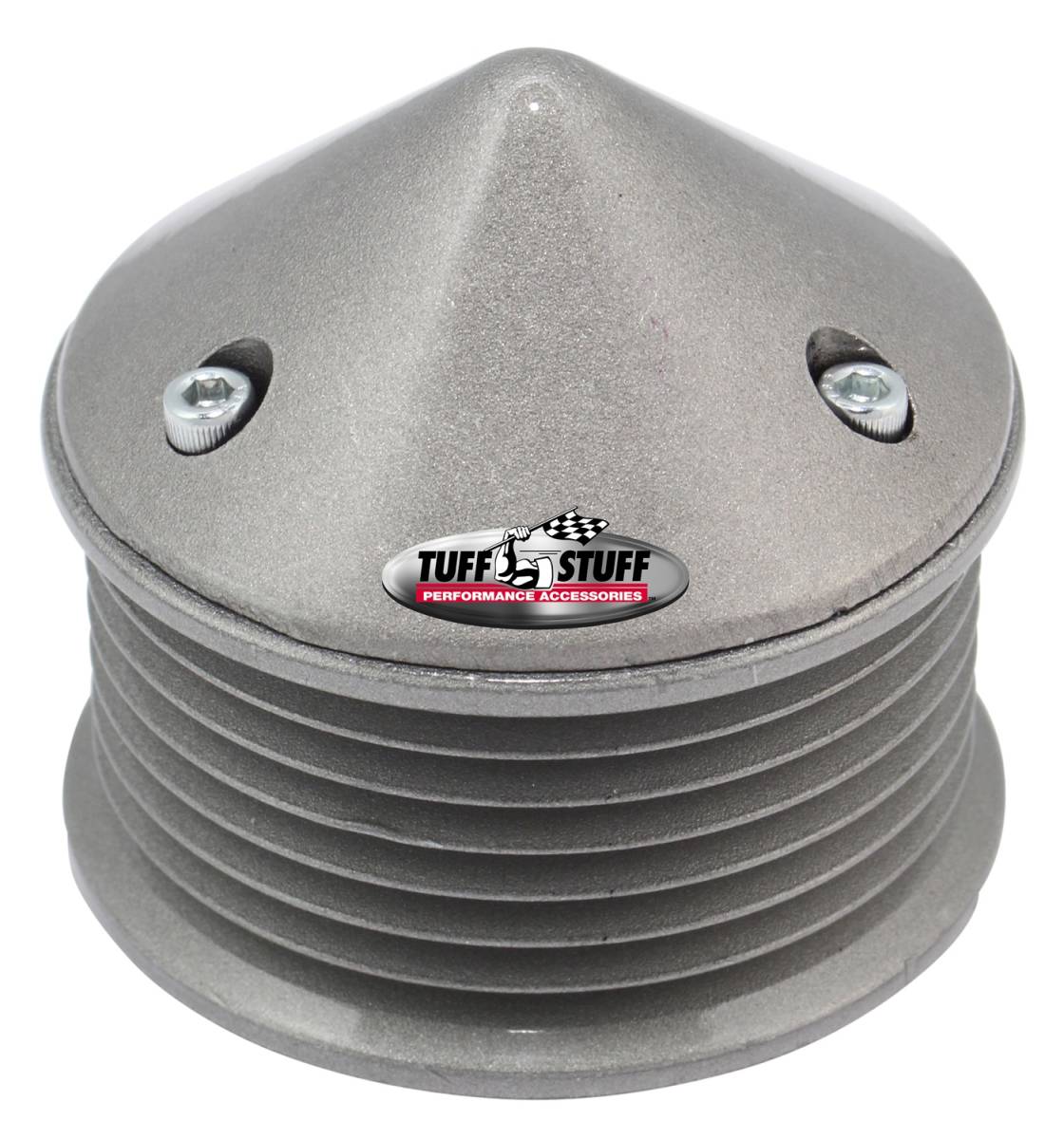 Tuff Stuff Performance - Alternator Pulley And Bullet Cover 2.25 in. Pulley 7 Groove Serpentine Incl. Lock Washer/Nut Factory Cast PLUS+ 7654D
