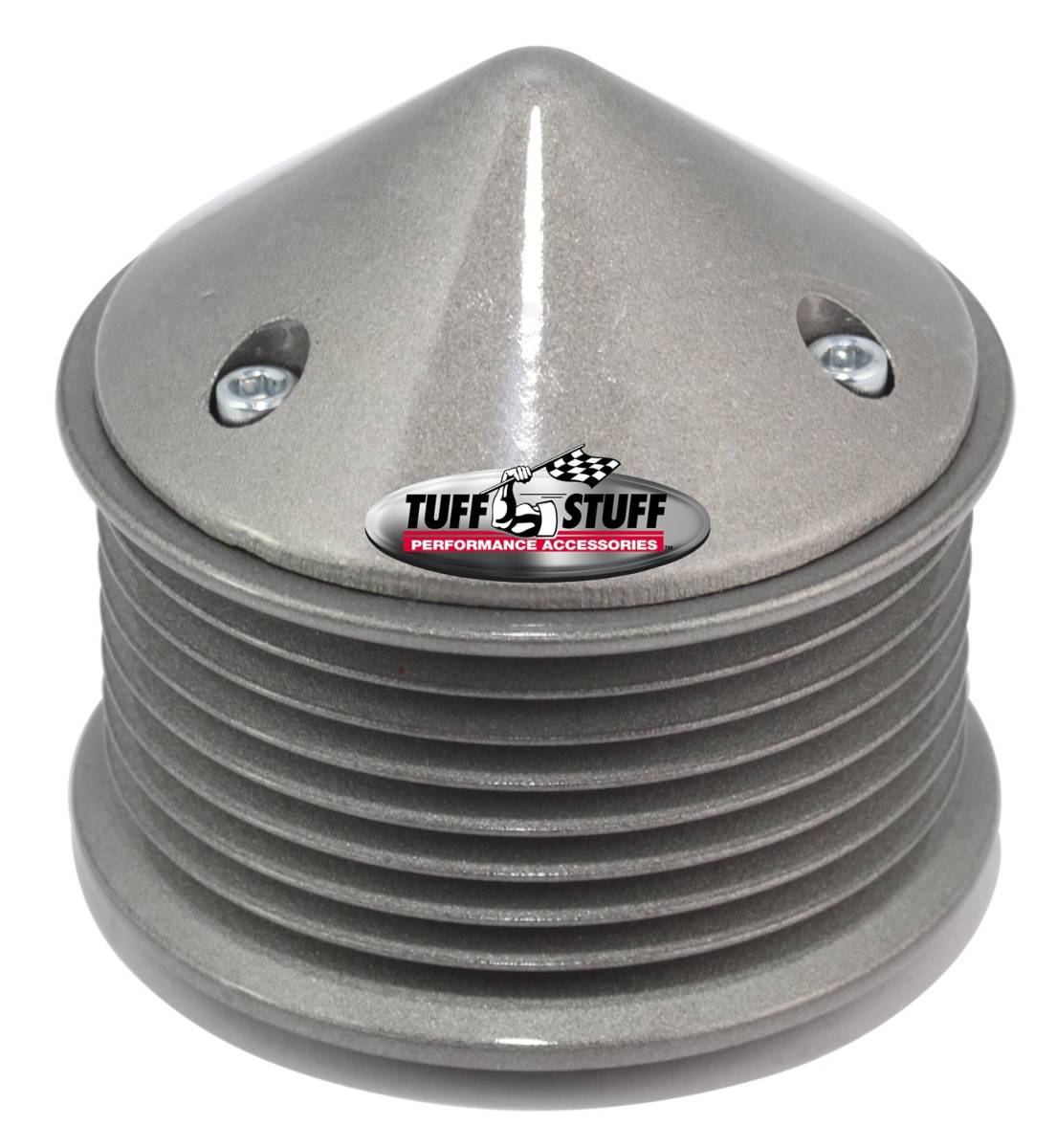 Tuff Stuff Performance - Alternator Pulley And Bullet Cover 2.25 in. Pulley 8 Groove Serpentine Incl. Lock Washer/Nut Factory Cast PLUS+ 7655D