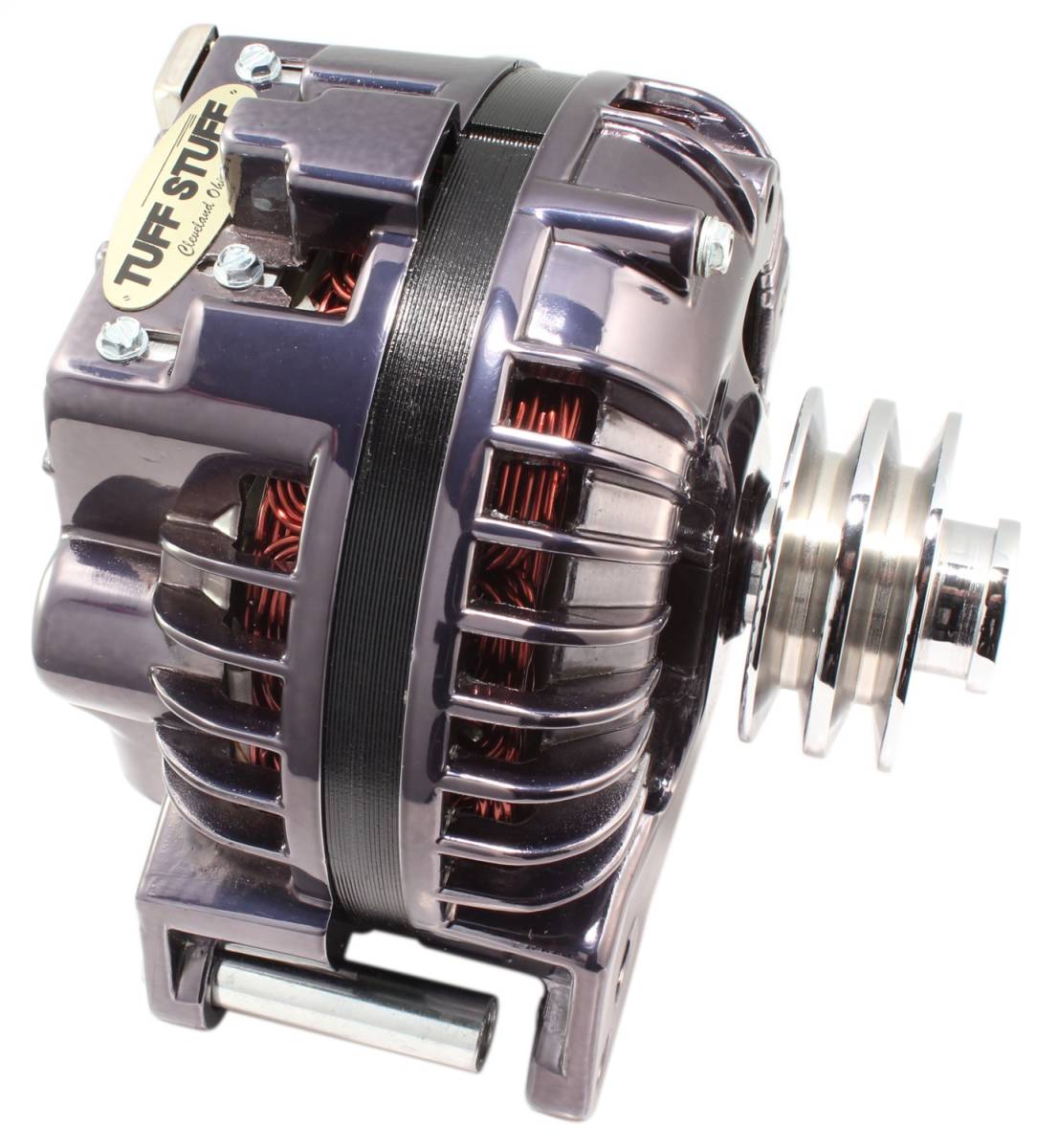 Tuff Stuff Performance - Alternator 130 AMP 1 Wire Double Groove Pulley Black Chrome 9509RDDP7