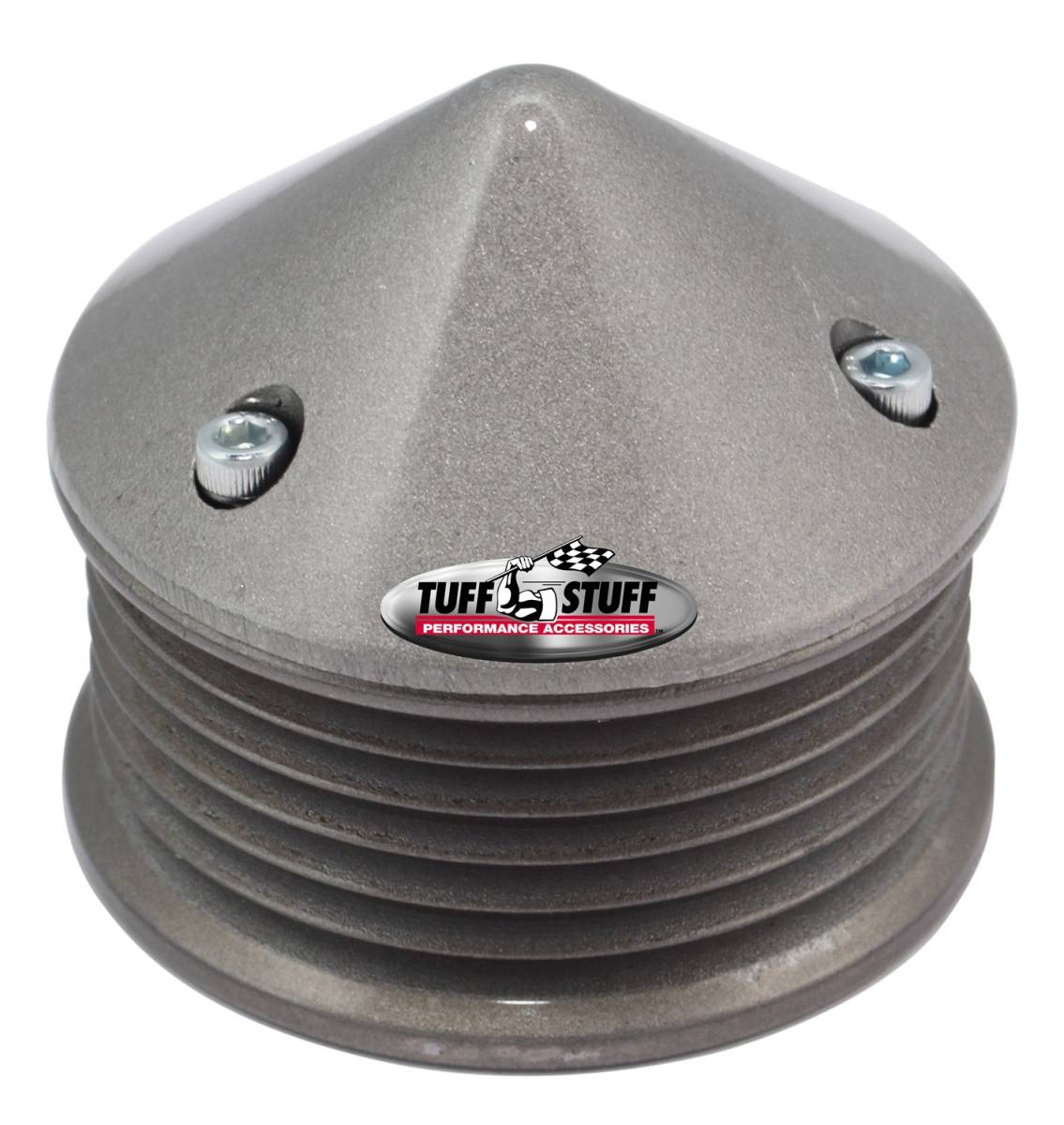 Tuff Stuff Performance - Alternator Pulley And Bullet Cover 2.25 in. Pulley 6 Groove Serpentine Incl. Lock Washer/Nut Factory Cast PLUS+ 7653D