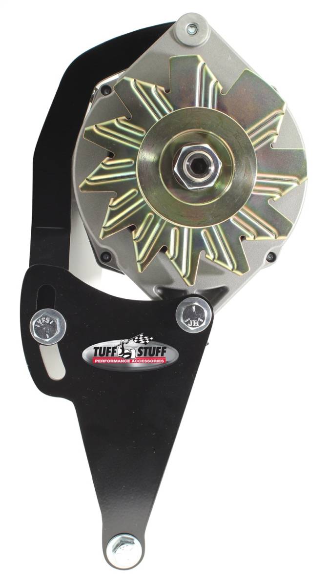 Tuff Stuff Performance - Alternator Bracket For Use w/Chevy SBC Short Water Pump Black Powder Coated 7667B