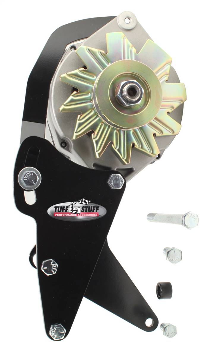 Tuff Stuff Performance - Alternator Bracket For Use w/Chevy BBC Long Water Pump Black Powder Coated 7670B