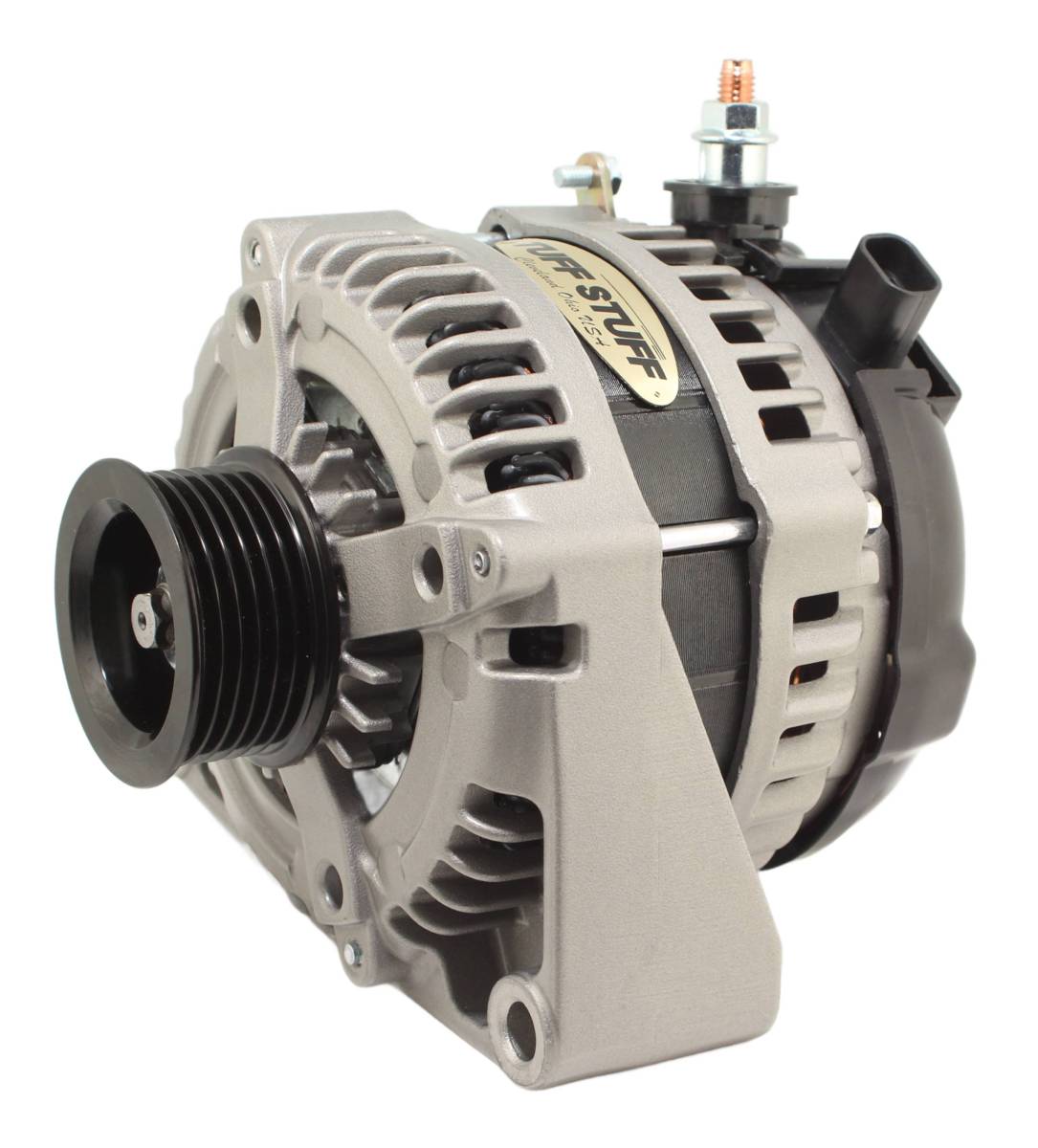 Tuff Stuff Performance - LS 225 MAX AMP Alternator, 6-Groove, 1-Wire, FACTORY CAST PLUS+, 8435F6G1W