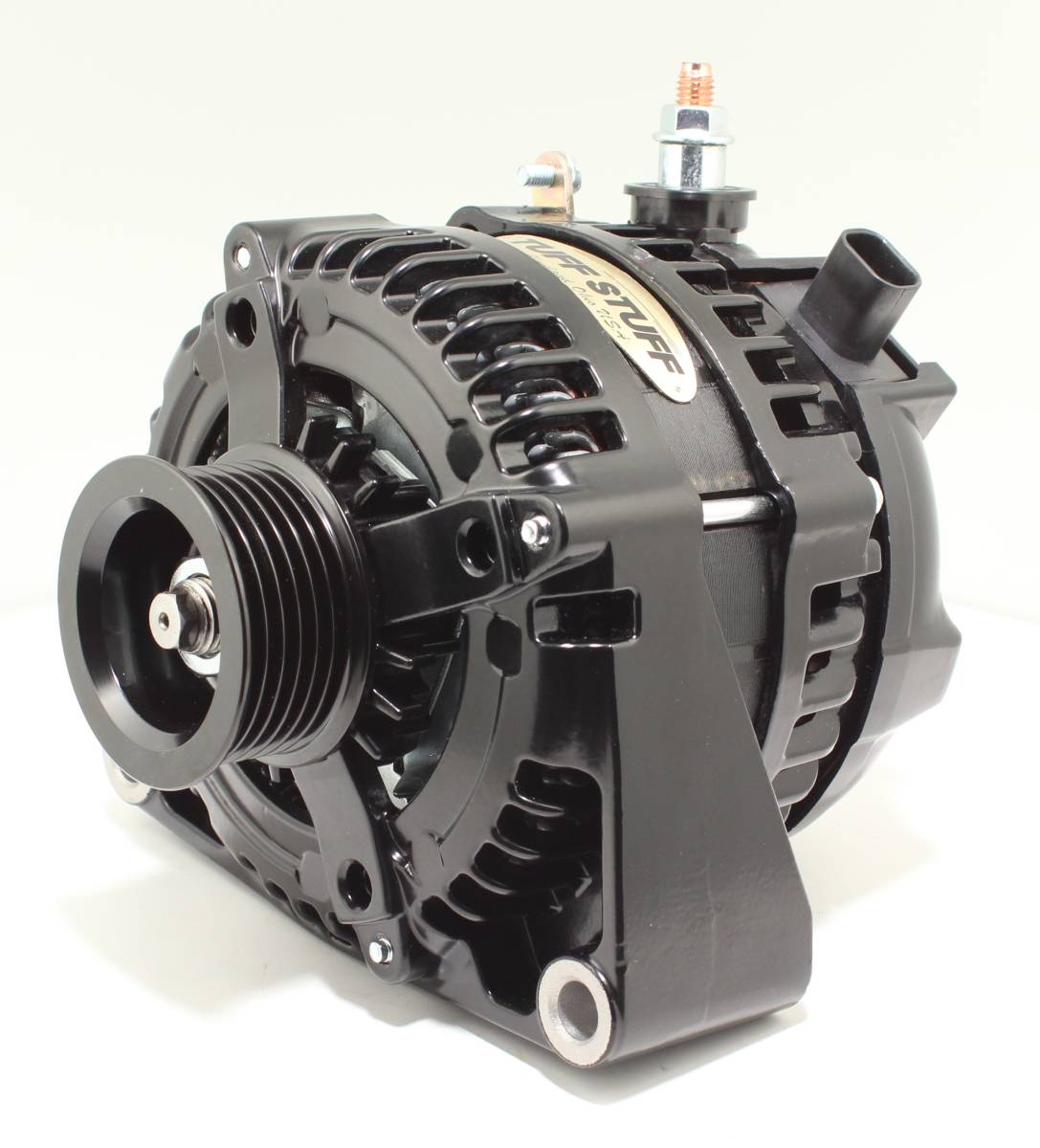 Tuff Stuff Performance - LS 225 MAX AMP Alternator, 6-Groove, 1-Wire, Chrome Plated, 8435C6G1W