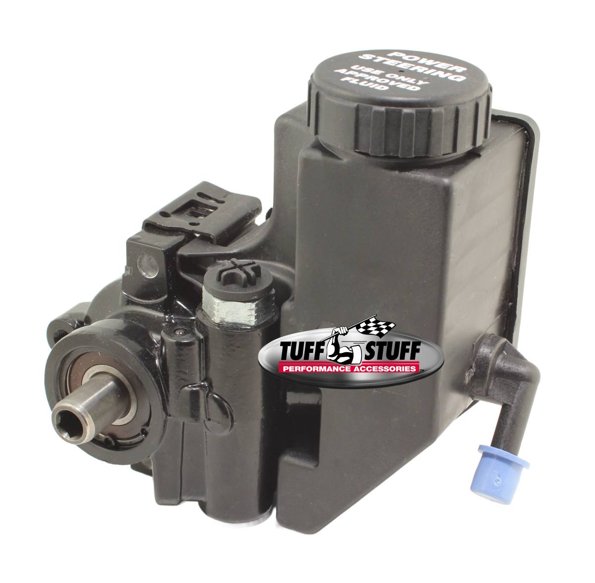 Tuff Stuff Performance - Type II Power Steering Pump 6175ALB-7 And 6175ARES Assembled, Black Powder Coated, 7890BK