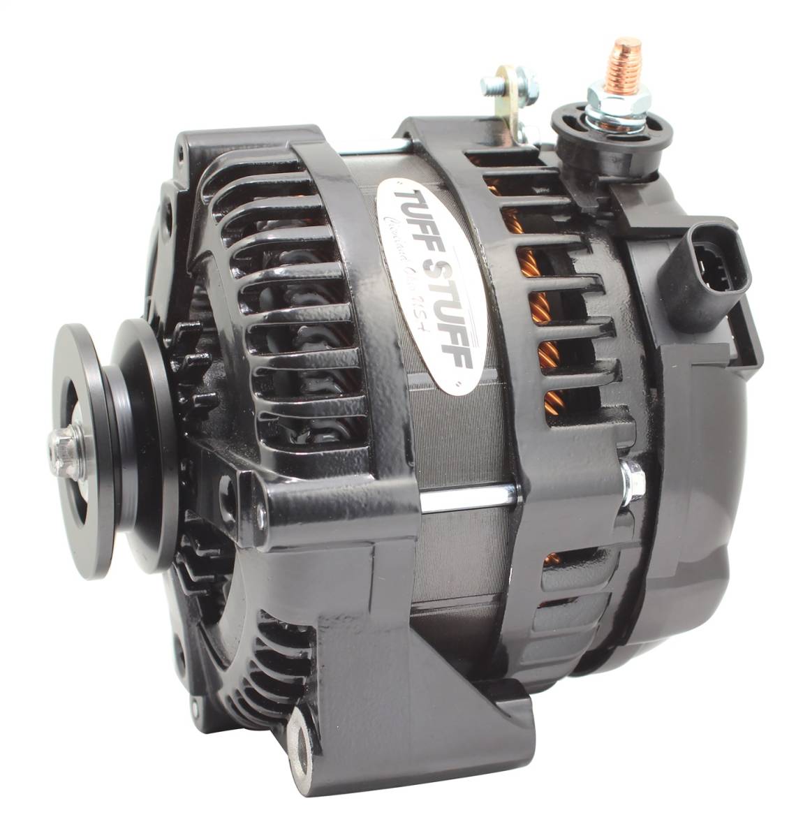 Tuff Stuff Performance - Alternator; 225 AMP - 1 Wire - 1 Groove - Stealth Black - For PN [7861]; 8320B1G1W