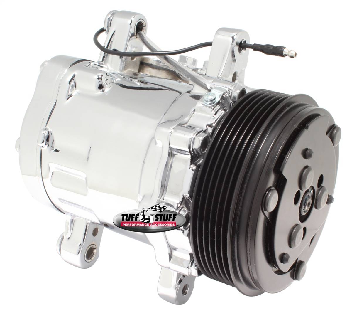 Tuff Stuff Performance - A/C Compressor; R134A Series - 6 Groove Pulley - Polished; 4517NB6G