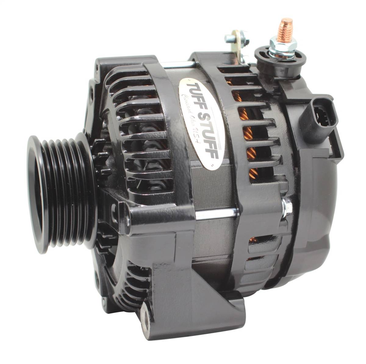 Tuff Stuff Performance - Alternator; 225 AMP - 1 Wire - 6 Groove - Stealth Black - For PN [7861]; 8320B6G1W