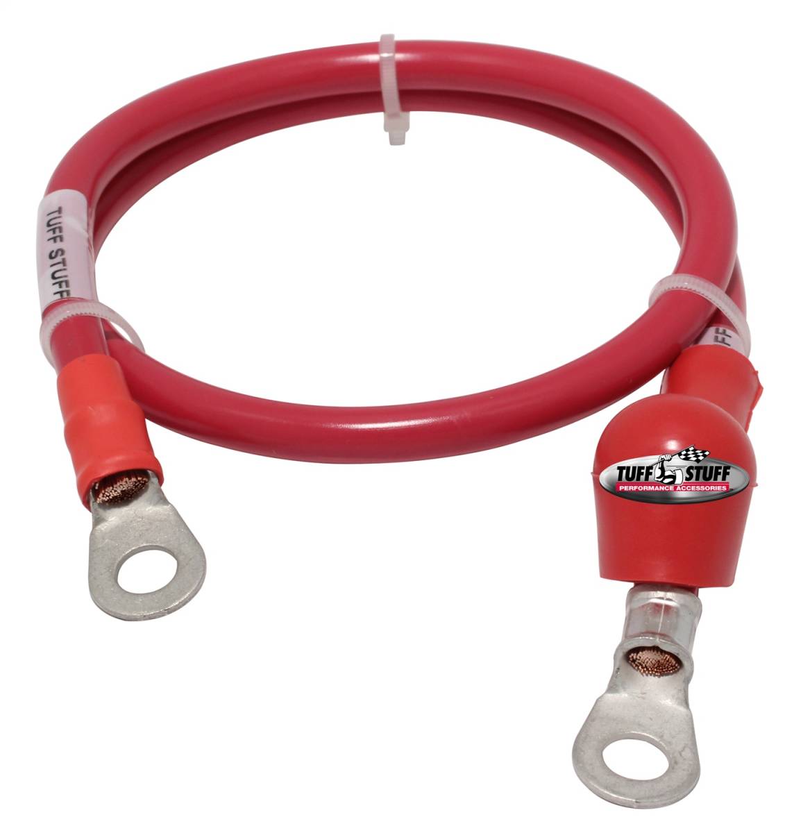 Tuff Stuff Performance - Alternator Harness; Charge Wire w/Boot - 24 in. - 6 Gauge - Red; 754824
